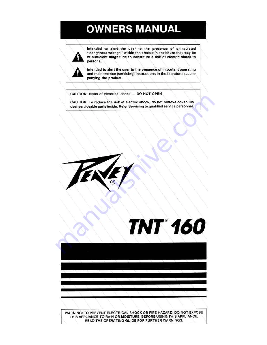 Peavey TNT 160 Скачать руководство пользователя страница 1