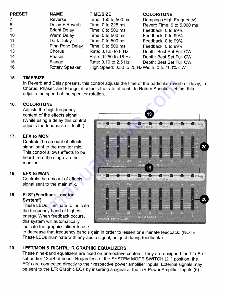 Peavey XR 1600F Operating Manual Download Page 9