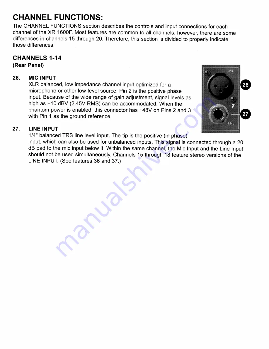 Peavey XR 1600F Скачать руководство пользователя страница 11