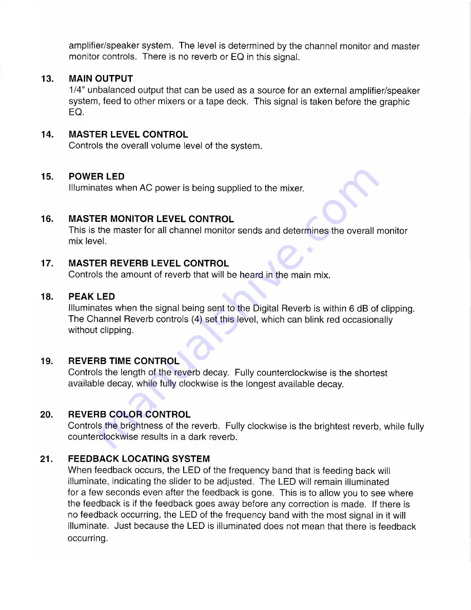 Peavey XR 560 Operating Manual Download Page 5