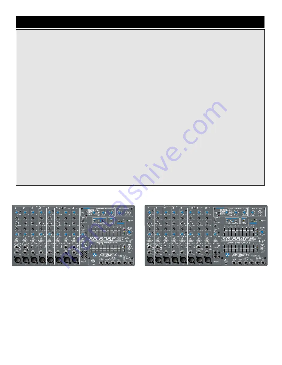 Peavey XR 684F Operation Manual Download Page 36