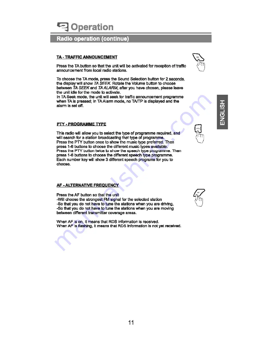 PEEKTON PKM500 RDS Manual Download Page 12