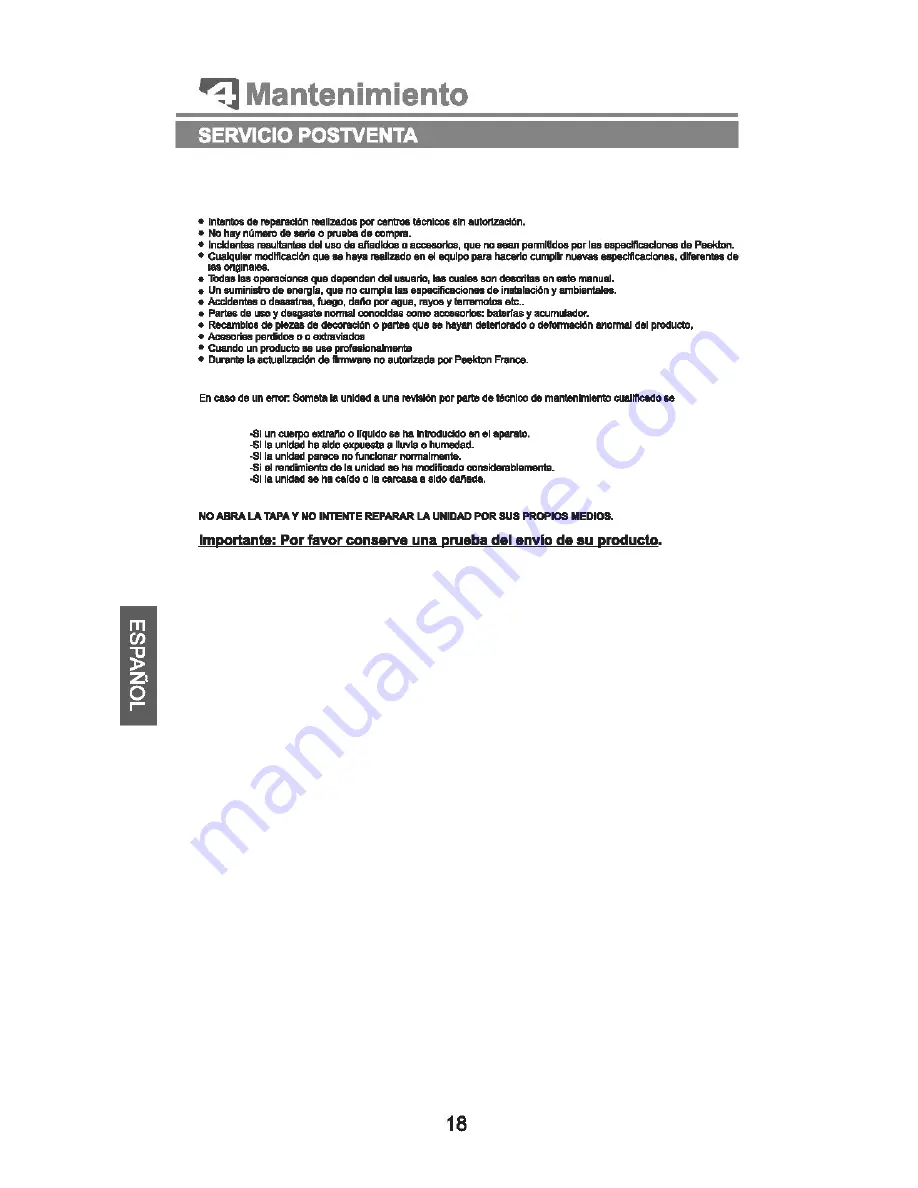 PEEKTON PKM500 RDS Manual Download Page 58