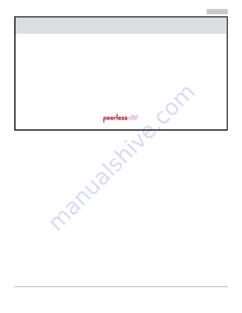 peerless-AV ACCXT301 Installation And Assembly Manual Download Page 11