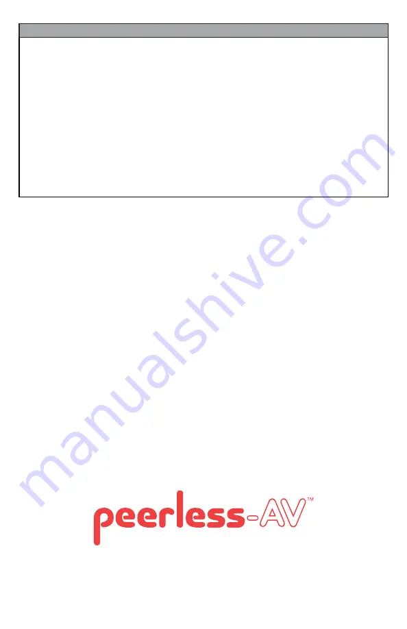 peerless-AV PRGS-UNV Manual Download Page 28