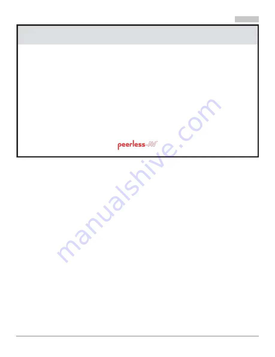 peerless-AV SA771P Installation And Assembly Manual Download Page 32