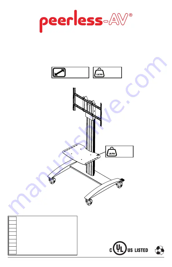 peerless-AV SR560M Manual Download Page 1