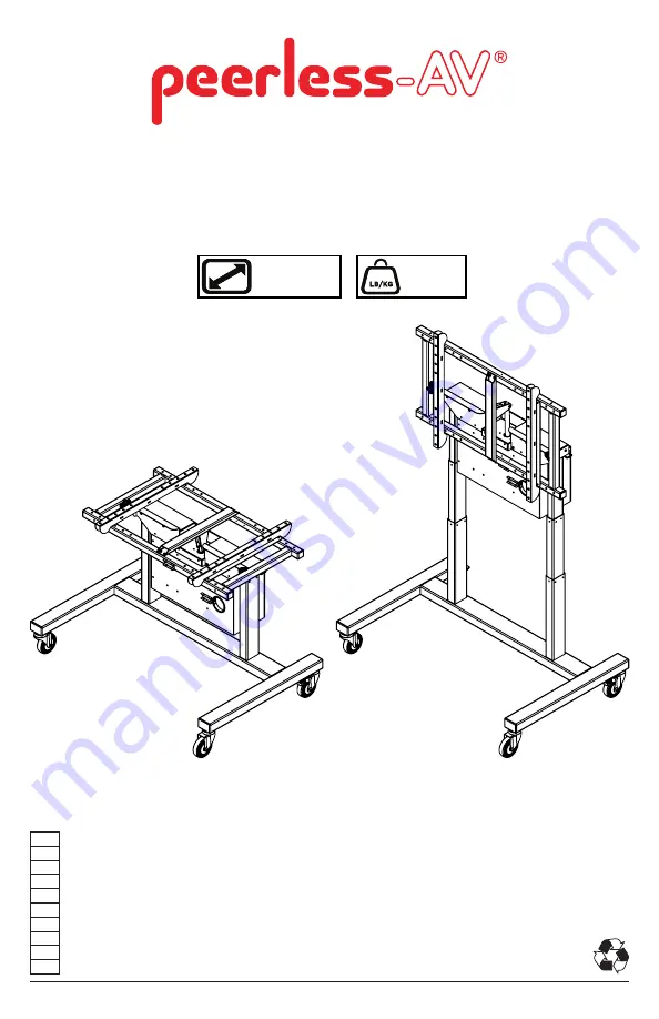 peerless-AV SR598ML3T Manual Download Page 1