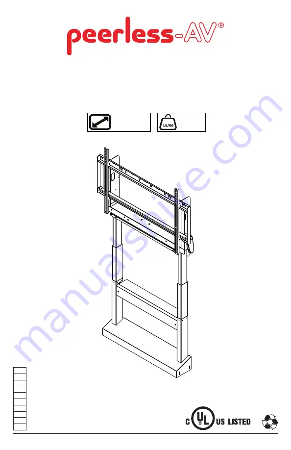 peerless-AV SS598ML3 Manual Download Page 1