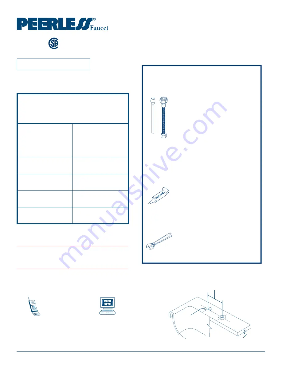 Peerless Faucet P288LF Quick Start Manual Download Page 1