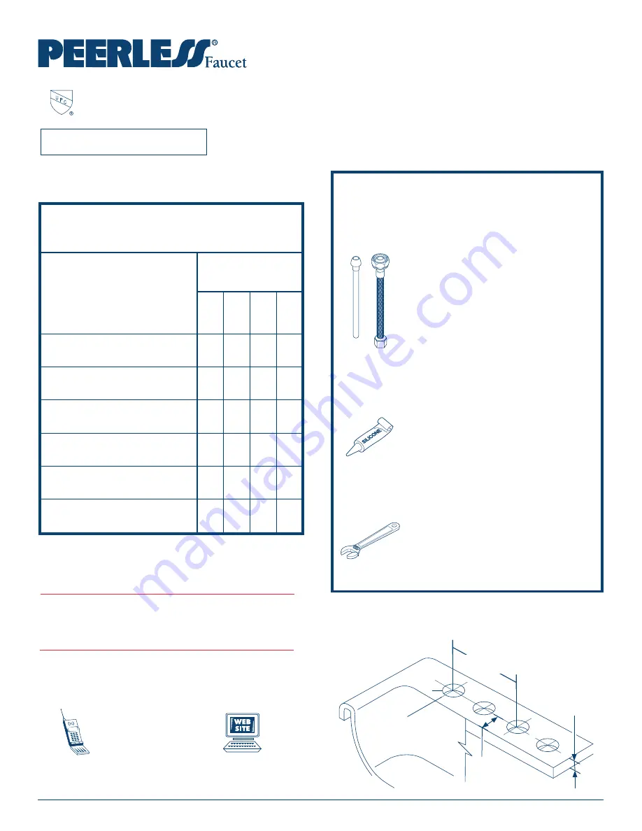 Peerless Faucet P99201 Quick Start Manual Download Page 1