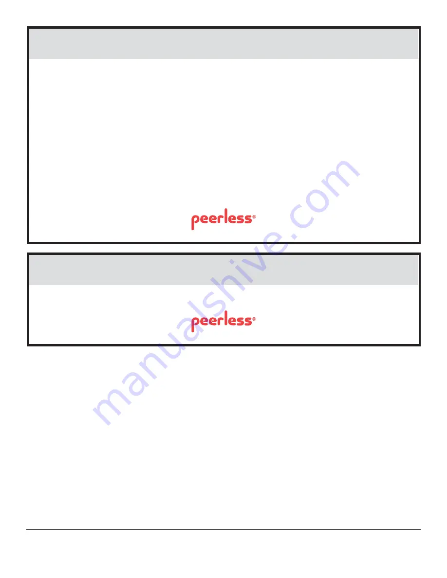 PEERLESS ECMU-01-C Installation And Assembly Manual Download Page 29