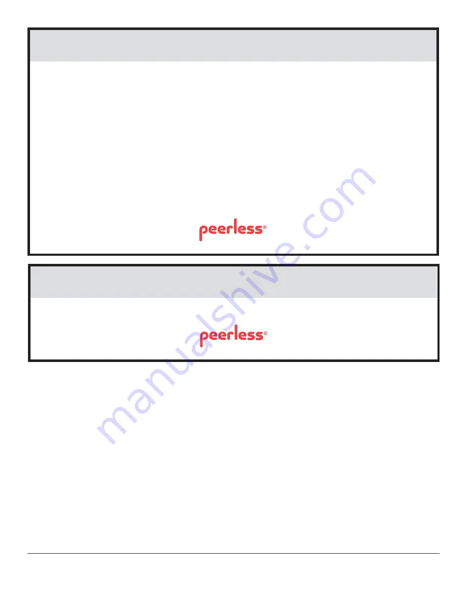 PEERLESS ECMU-01-C Installation And Assembly Manual Download Page 30