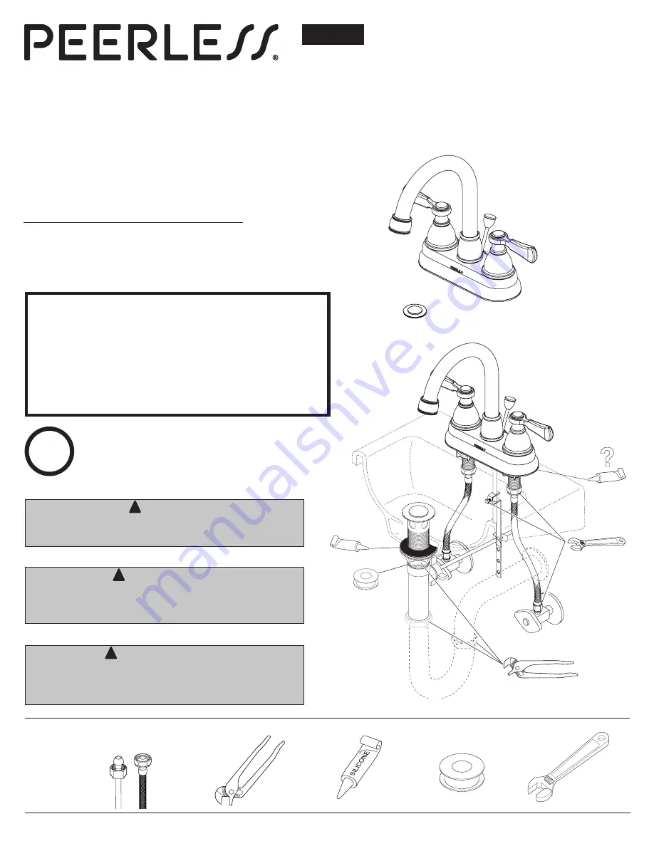 PEERLESS Elmhurst P2665LF Series Quick Start Manual Download Page 1