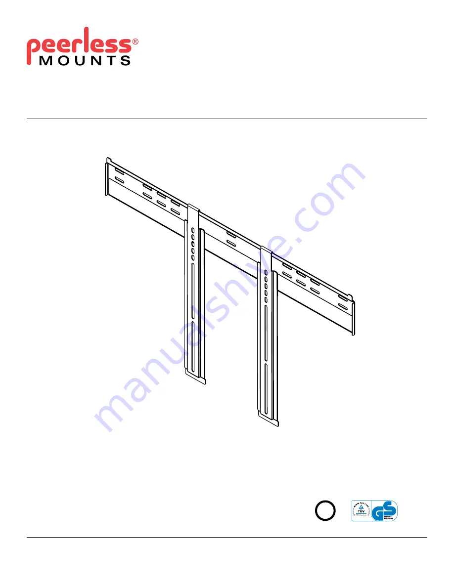 PEERLESS LWS410/BK Installation And Assembly Manual Download Page 1