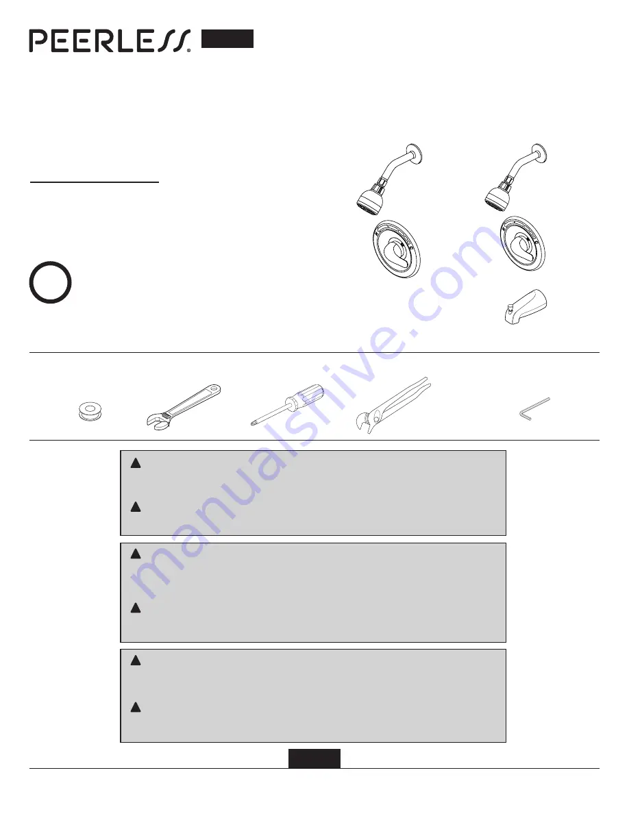 PEERLESS P18770 Series Скачать руководство пользователя страница 1