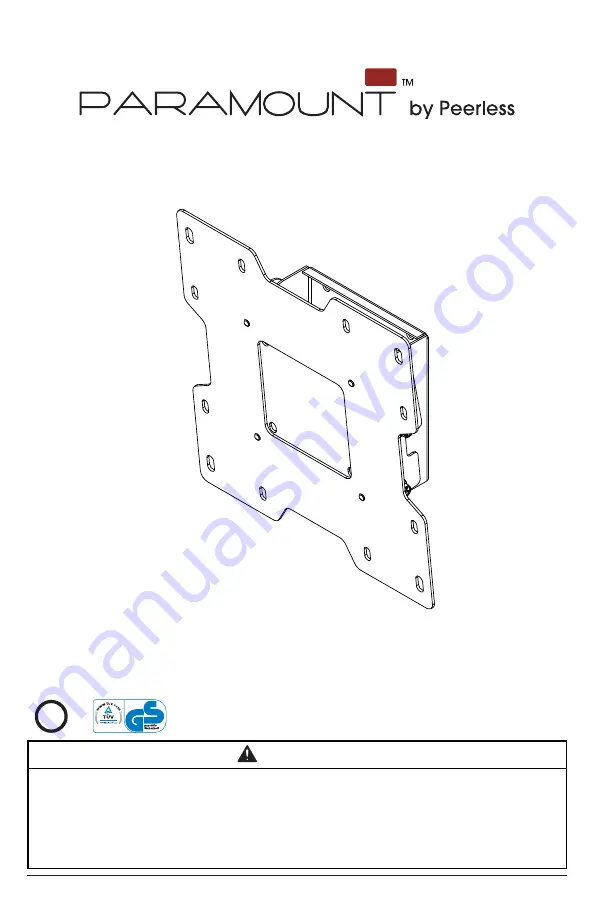 PEERLESS Paramount PRT2X2 Installation Manual Download Page 1