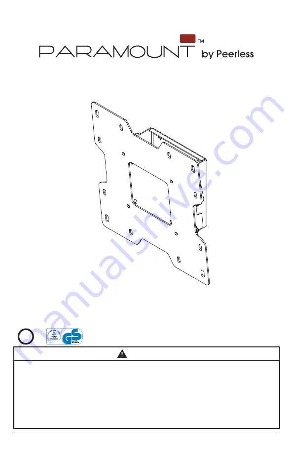 PEERLESS Paramount PRT2X2 Installation Manual Download Page 37