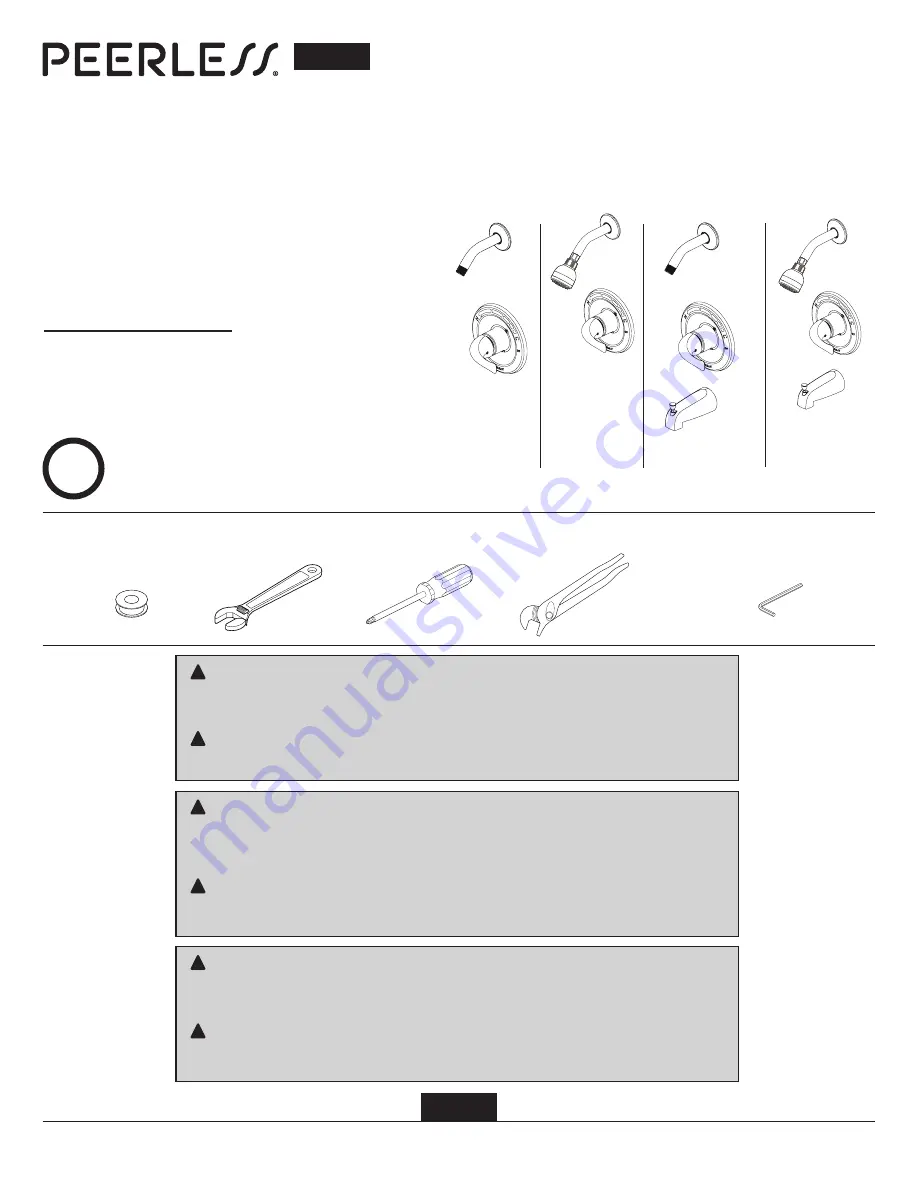 PEERLESS PTT188743 Series Скачать руководство пользователя страница 1