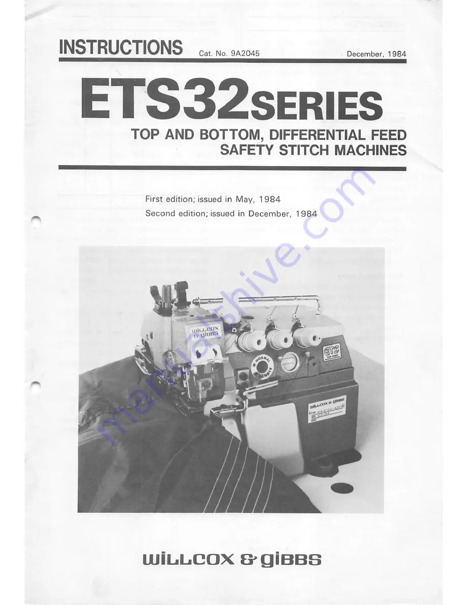 Pegasus ETS32 series Instructions Manual Download Page 1