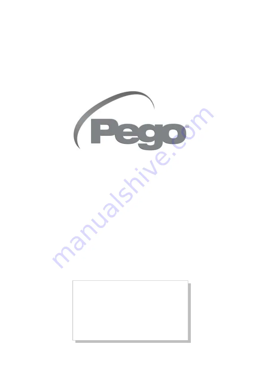 Pego ECP202 EXPERT Use And Maintenance Manual Download Page 28