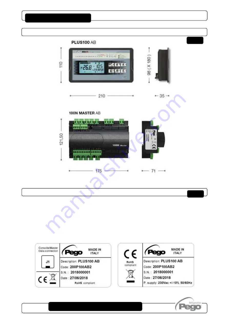 Pego PLUS100 AB Скачать руководство пользователя страница 4