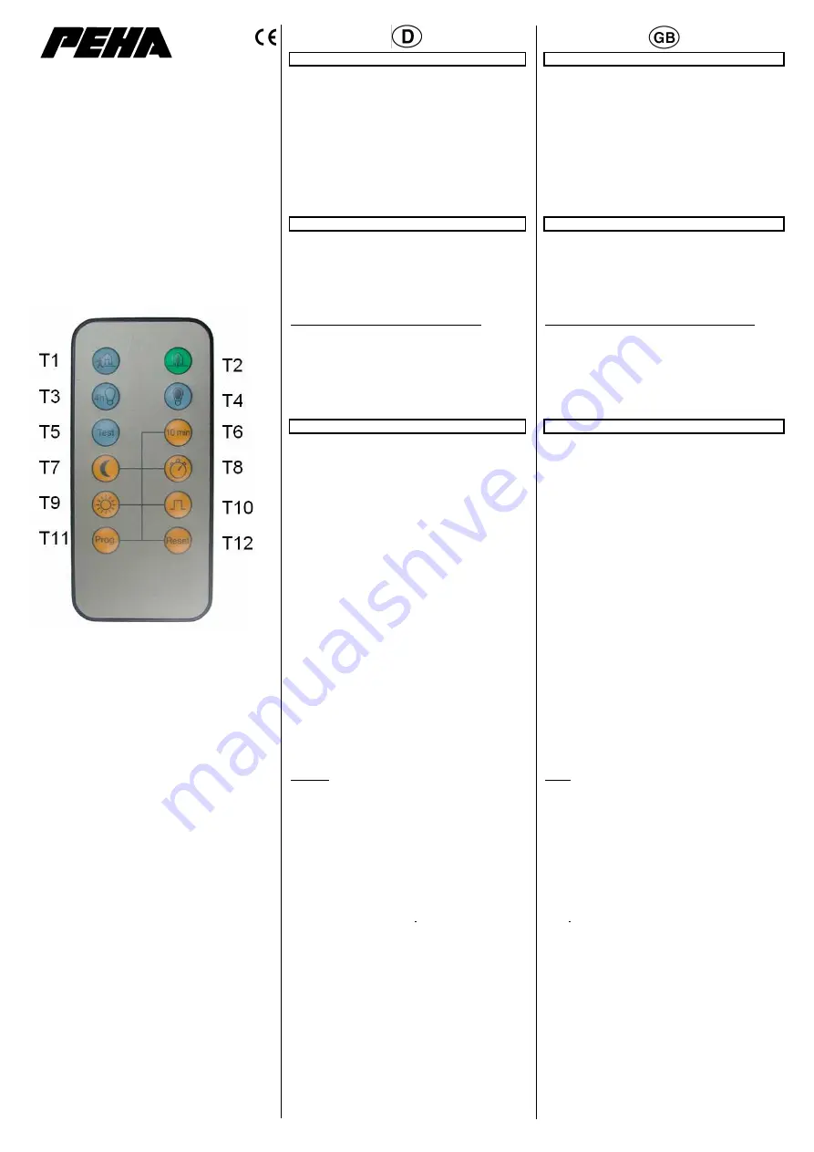 PEHA 471 IR Operating And Mounting Instructions Manual Download Page 1