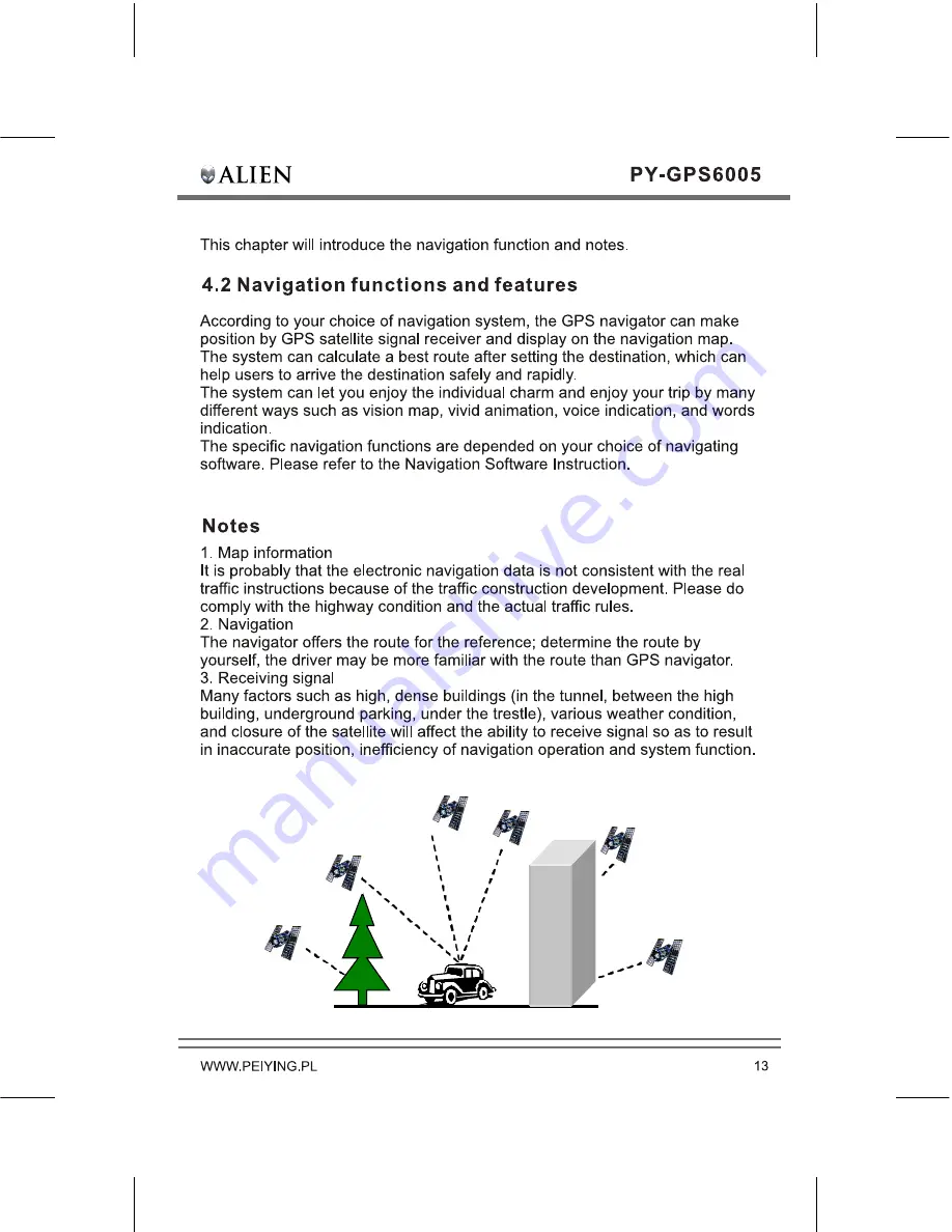 Peiying PY-GPS6005 Alien User Manual Download Page 15