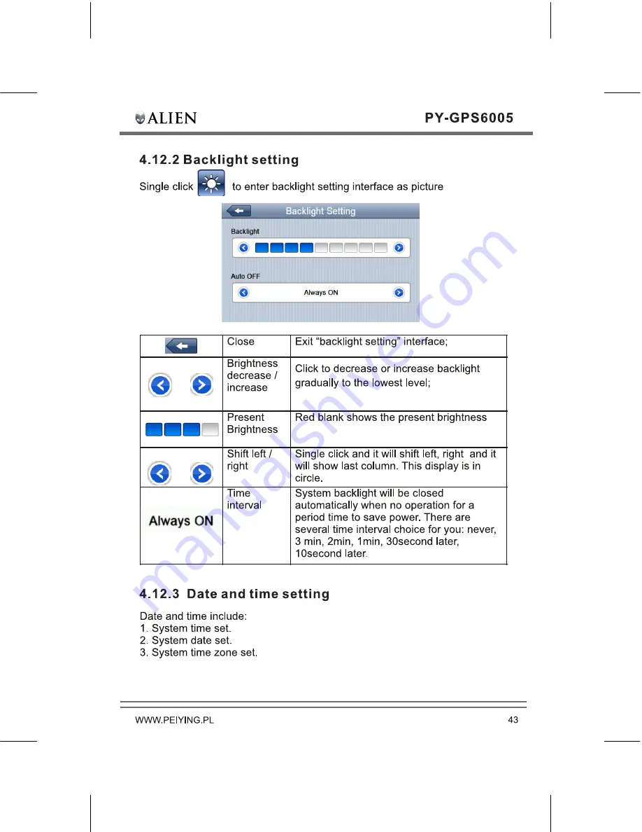 Peiying PY-GPS6005 Alien Скачать руководство пользователя страница 45