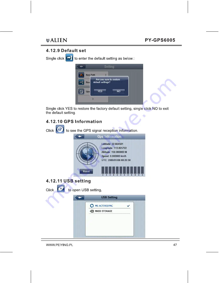 Peiying PY-GPS6005 Alien Скачать руководство пользователя страница 49