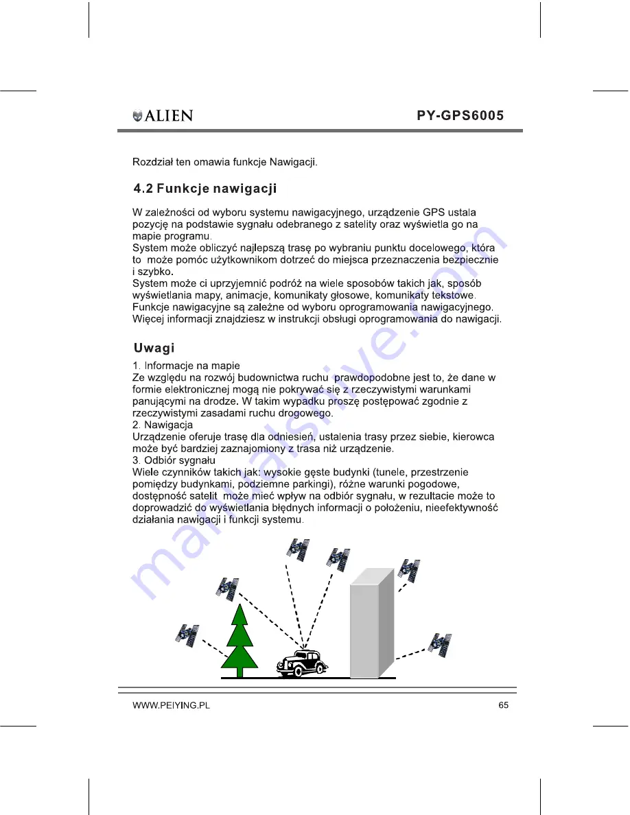 Peiying PY-GPS6005 Alien User Manual Download Page 67