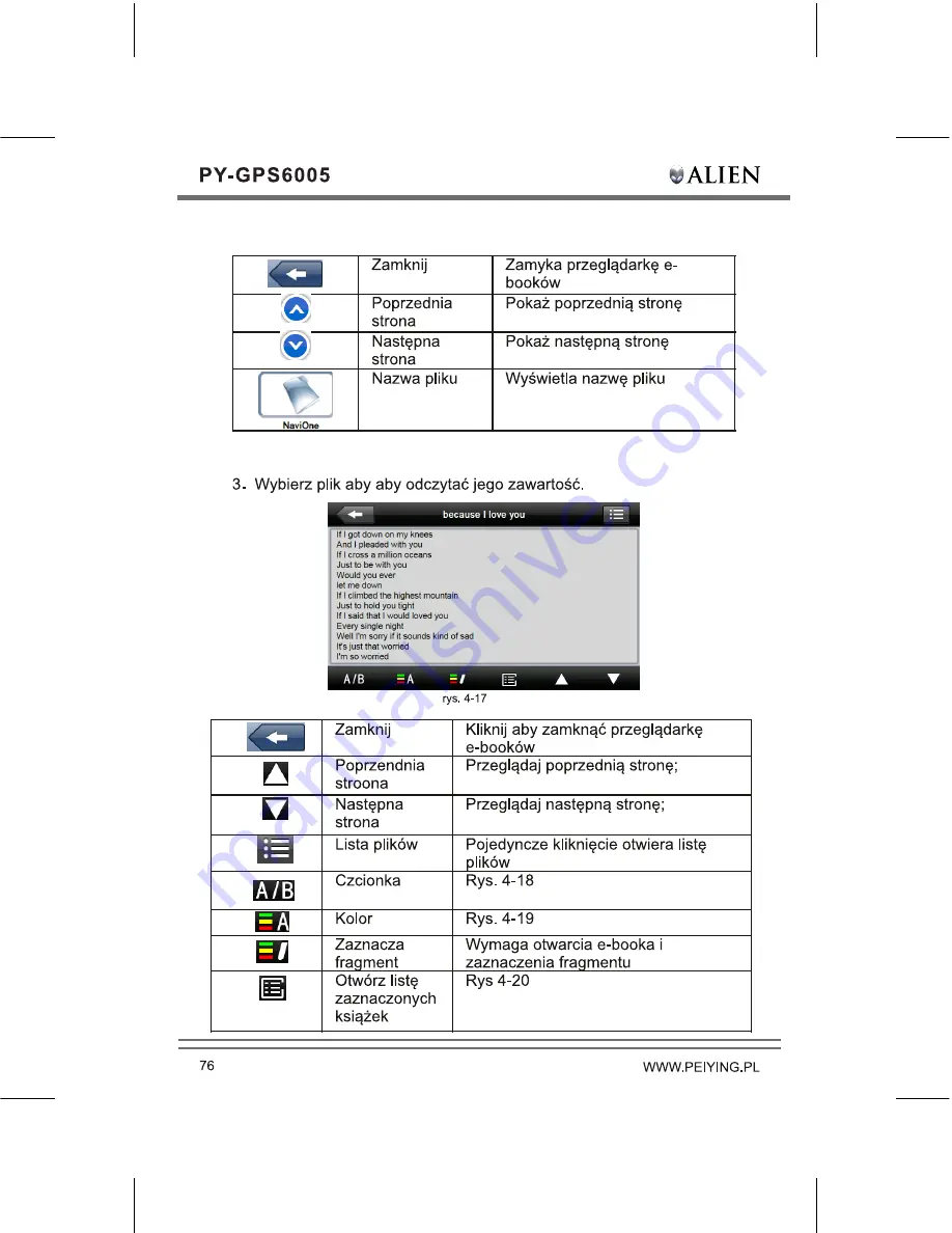 Peiying PY-GPS6005 Alien User Manual Download Page 78