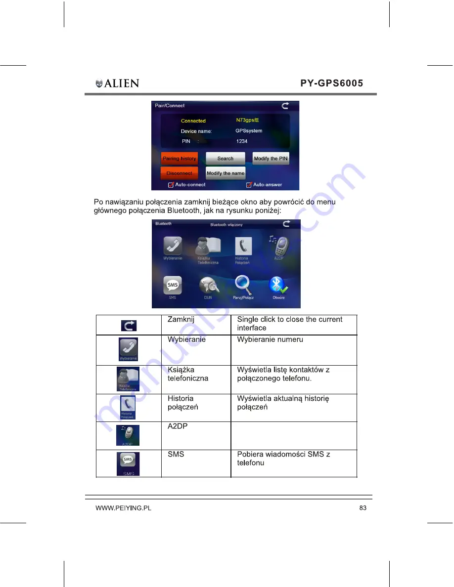 Peiying PY-GPS6005 Alien User Manual Download Page 85