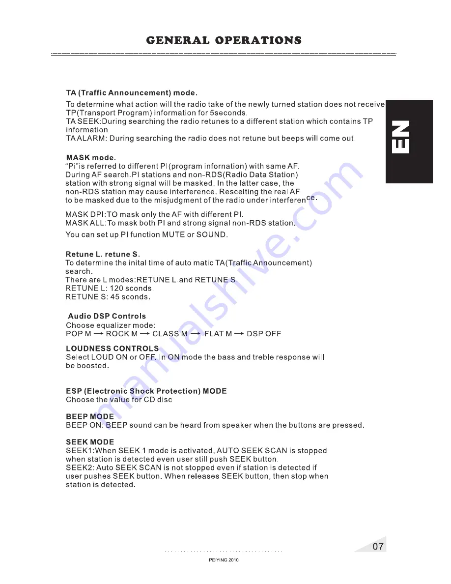 Peiying PY8238U Instruction Manual Download Page 8