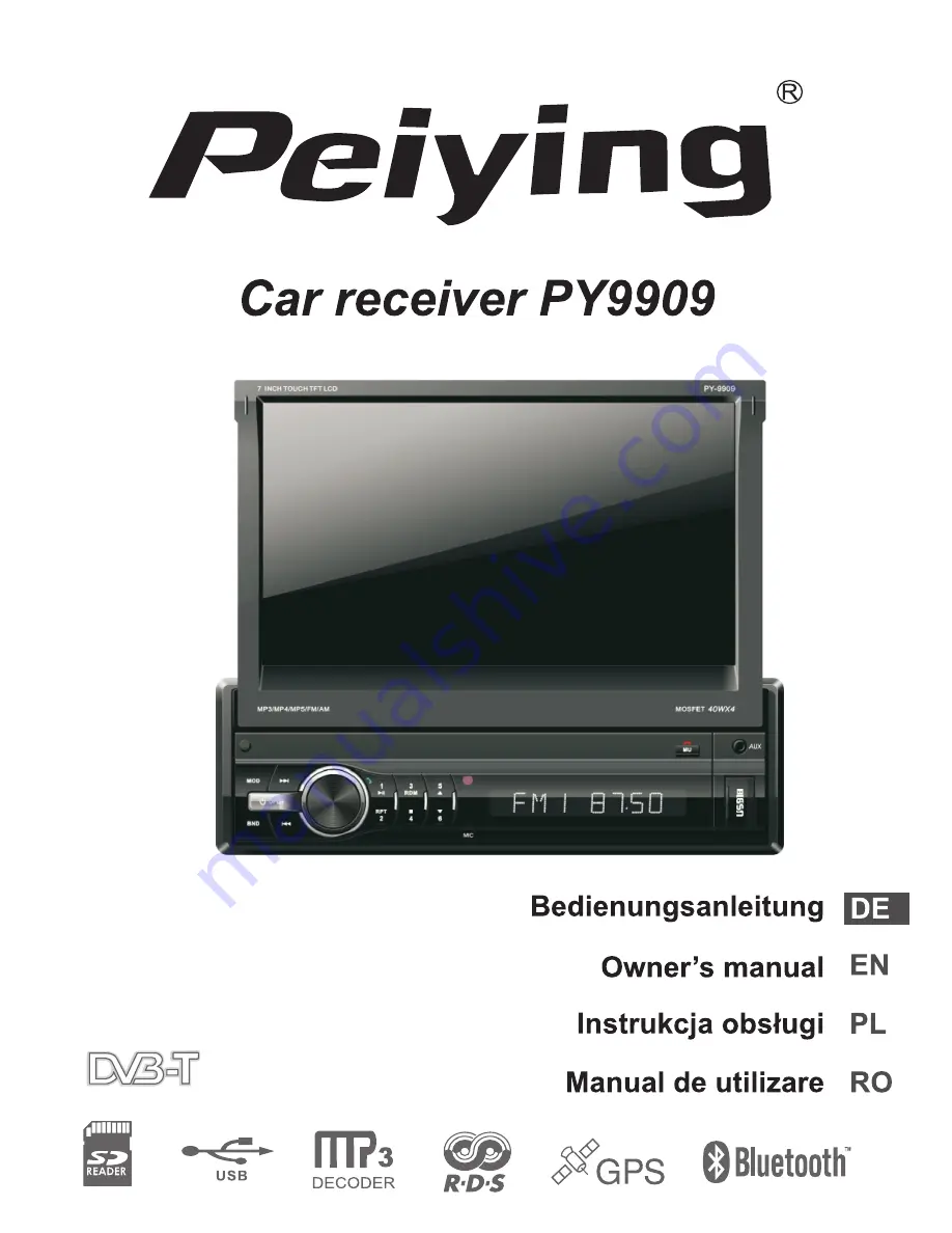 Peiying PY9909 Owner'S Manual Download Page 1