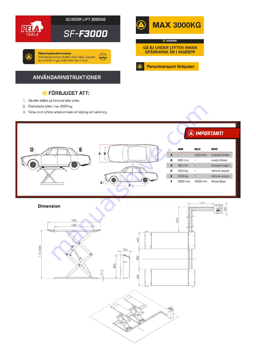 pela tools 511754 Manual Download Page 3