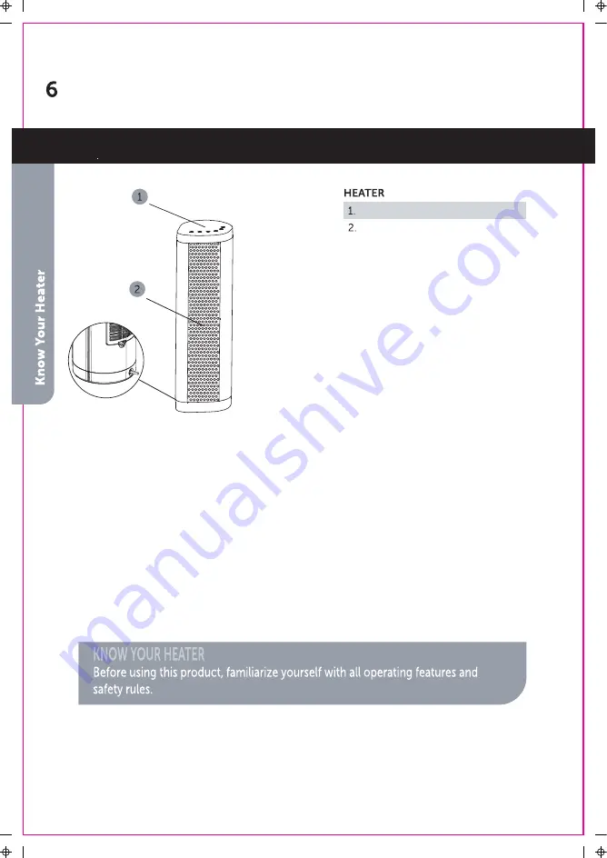 Pelonis NTH15-17BRA Instruction Manual Download Page 6