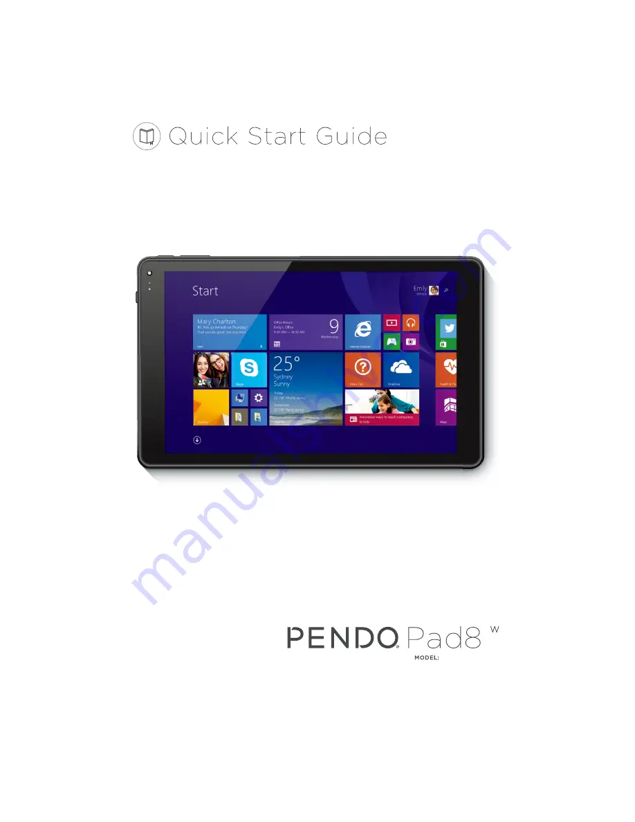 Pendo PENDOPAD 8 PNDPPW81QC8BLK Скачать руководство пользователя страница 1