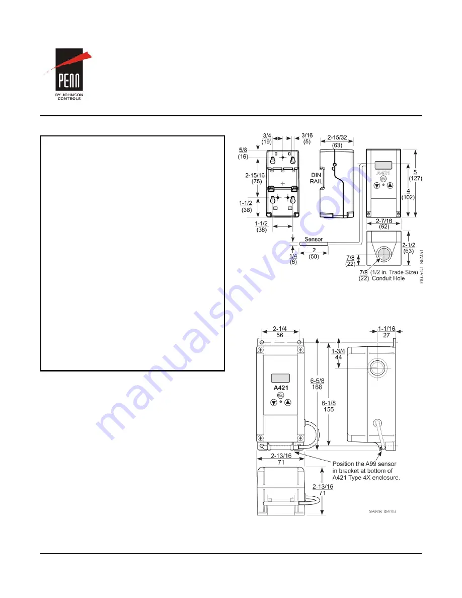 Penn A421ABC-02C Installation Manual Download Page 1