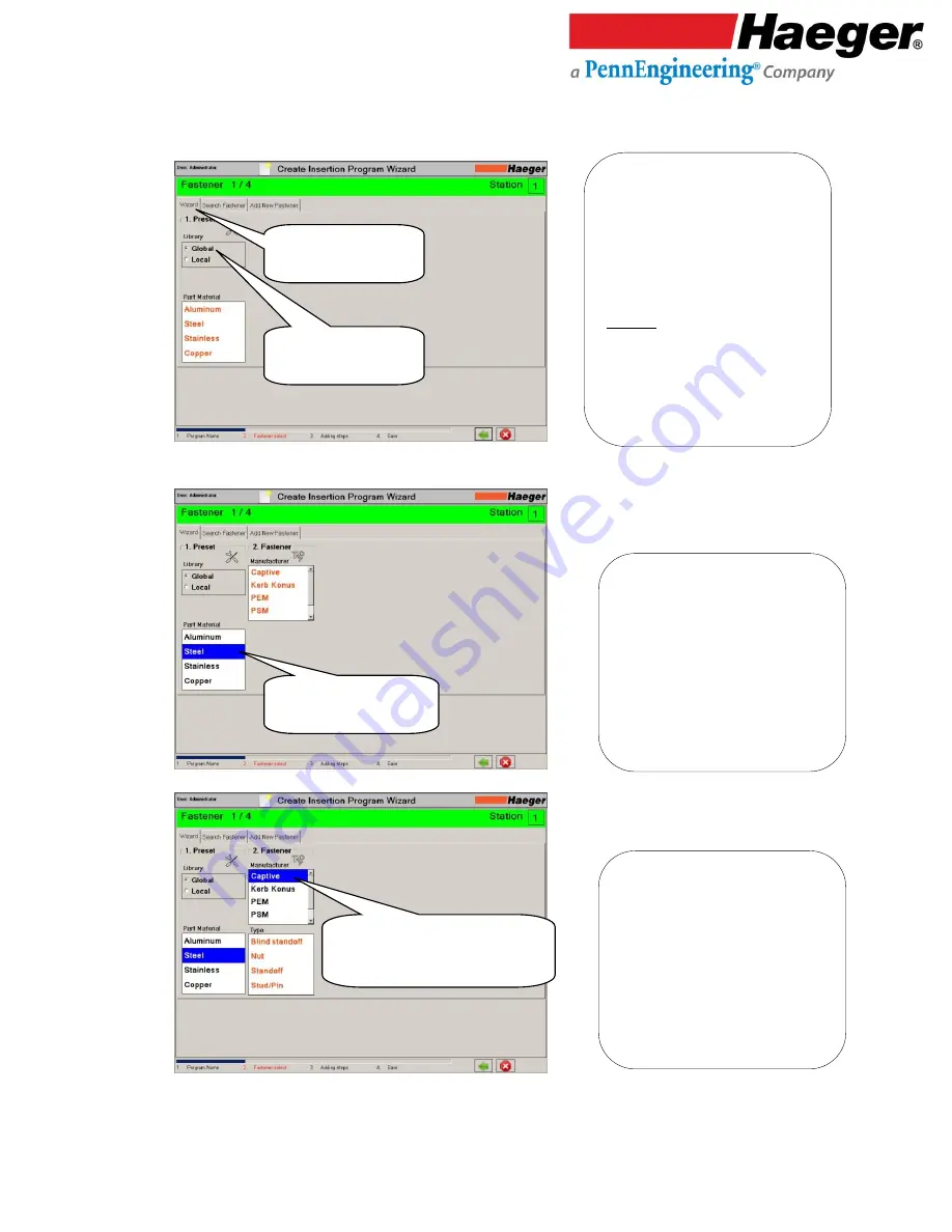 PennEngineering Haeger 824 WindowTouch-4e Operation Manual Download Page 71