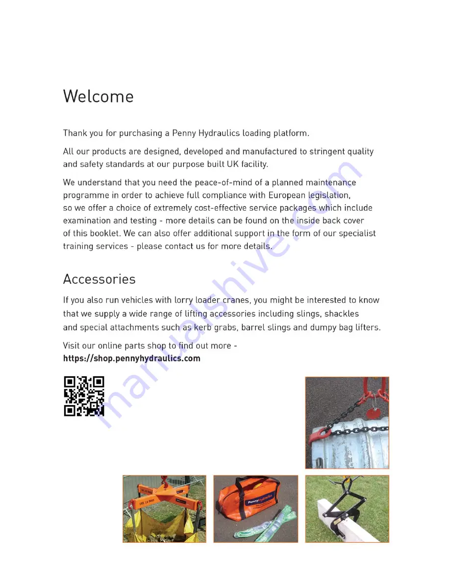 PennyHydraulics LoadLift range Operating & Maintenance Instructions Download Page 2