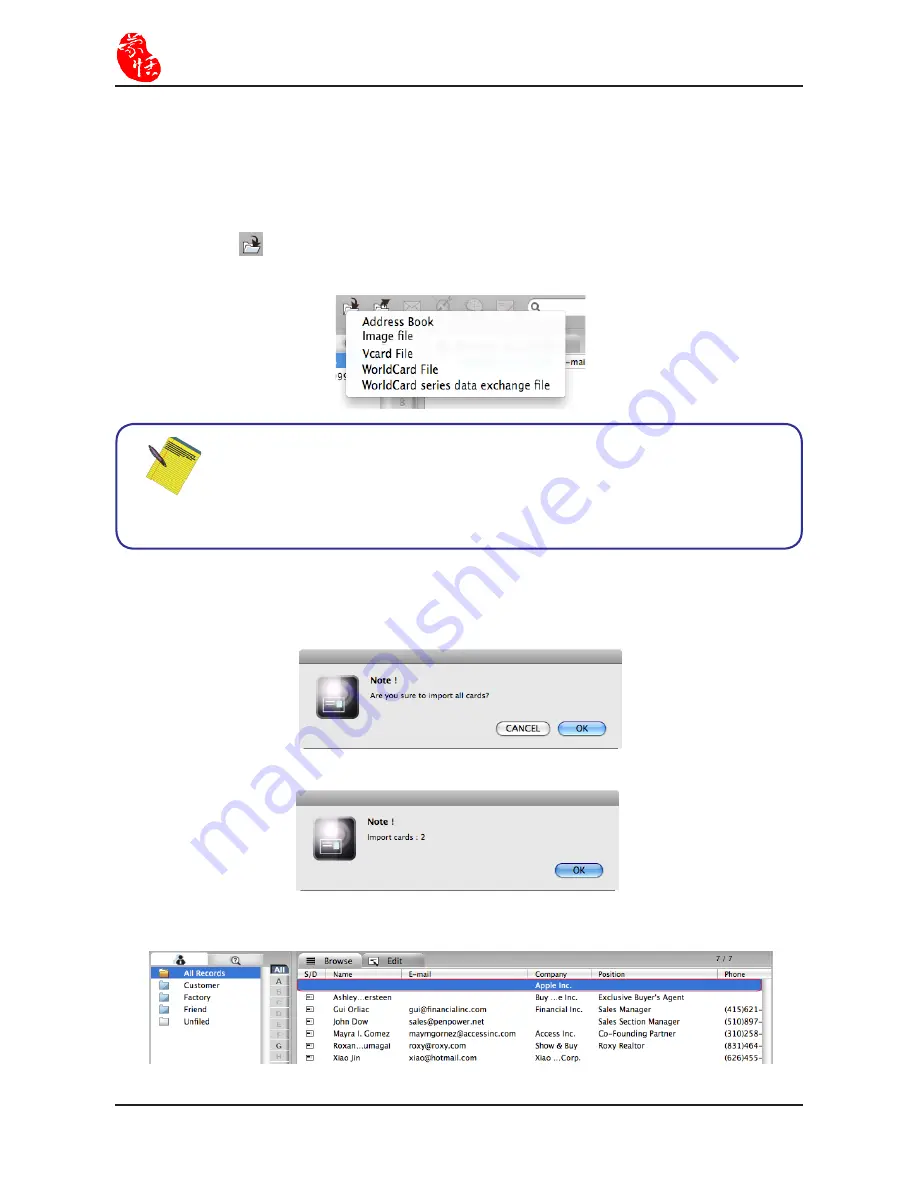 Penpower WorldCard Mac User Manual Download Page 24