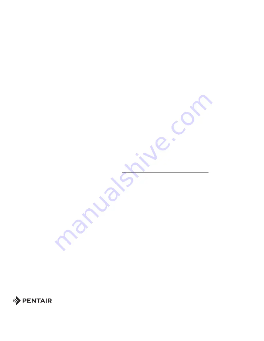 Pentair 4002162 Service Manual Download Page 56