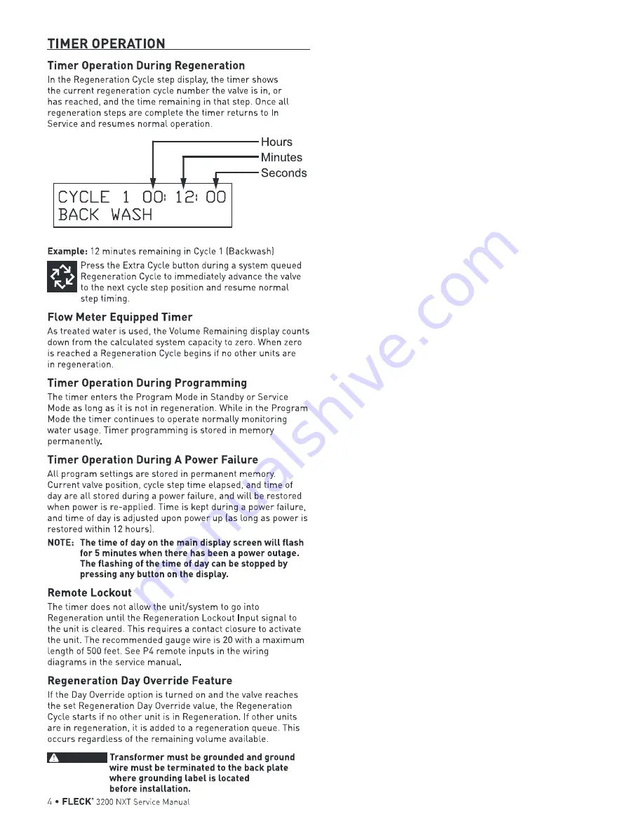 Pentair FLECK 3200 NXT Service Manual Download Page 4