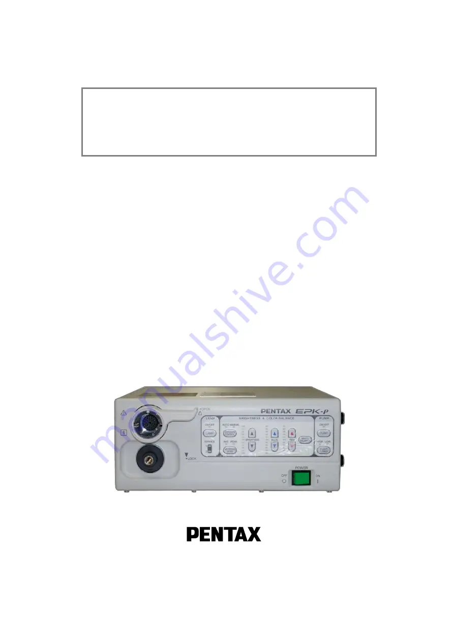 Pentax EPK-P Service Manual Download Page 1