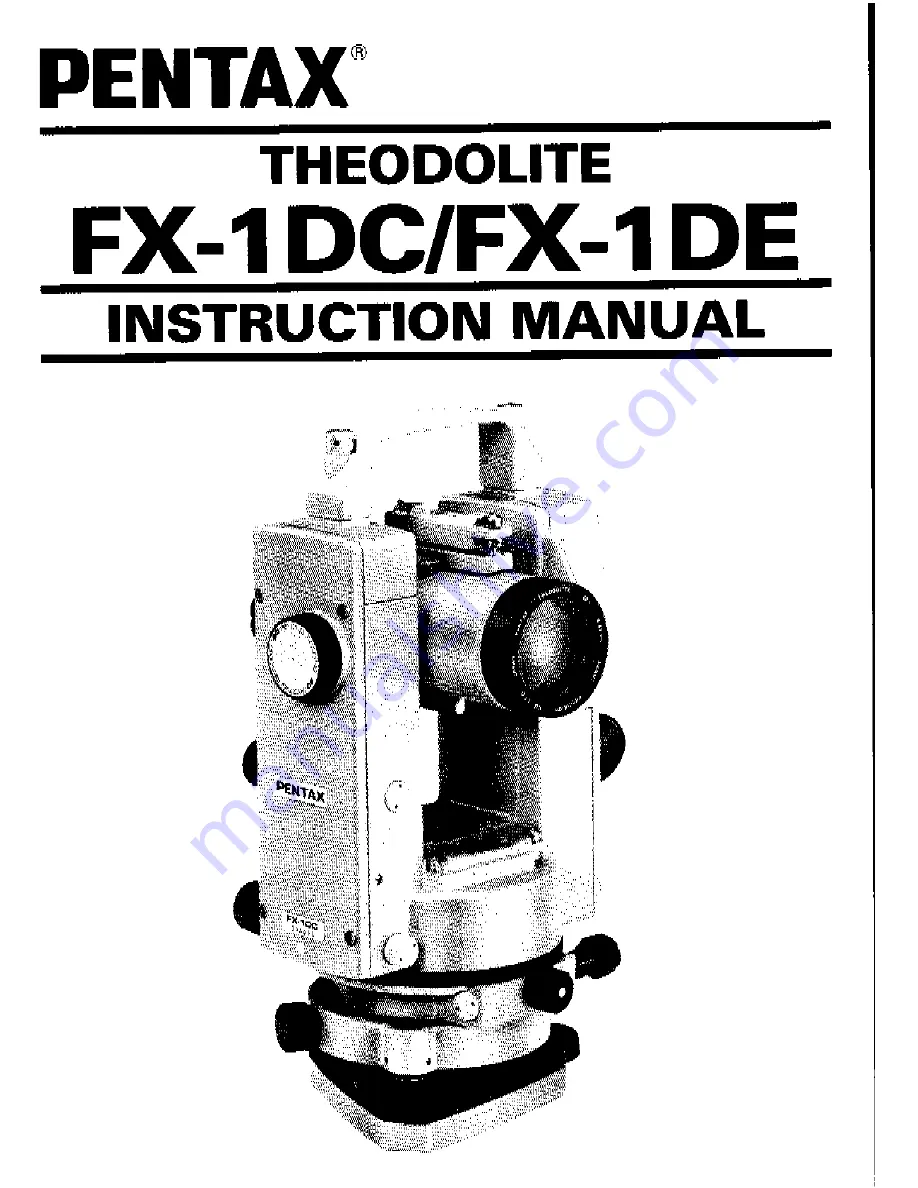 Pentax FX-1DC Скачать руководство пользователя страница 1