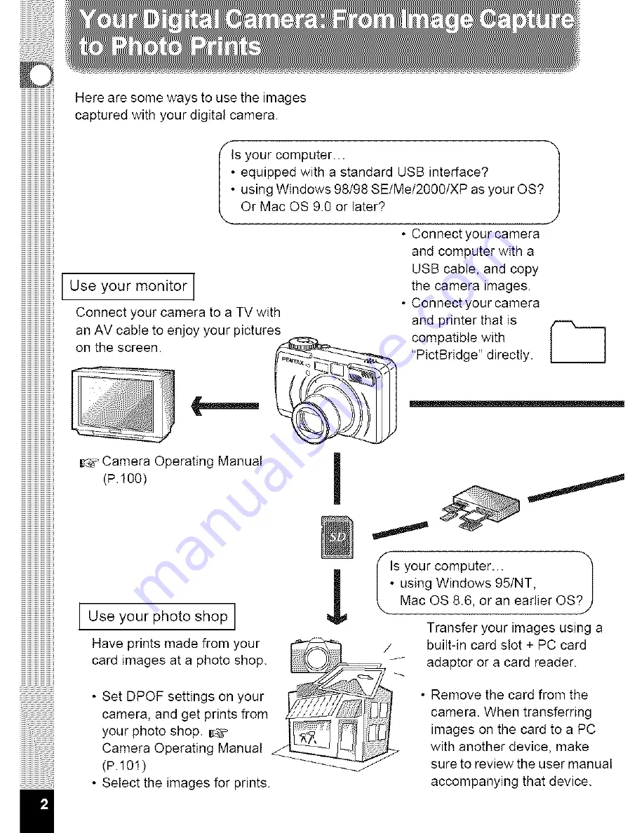 Pentax Optio 555 Connection Manual Download Page 4