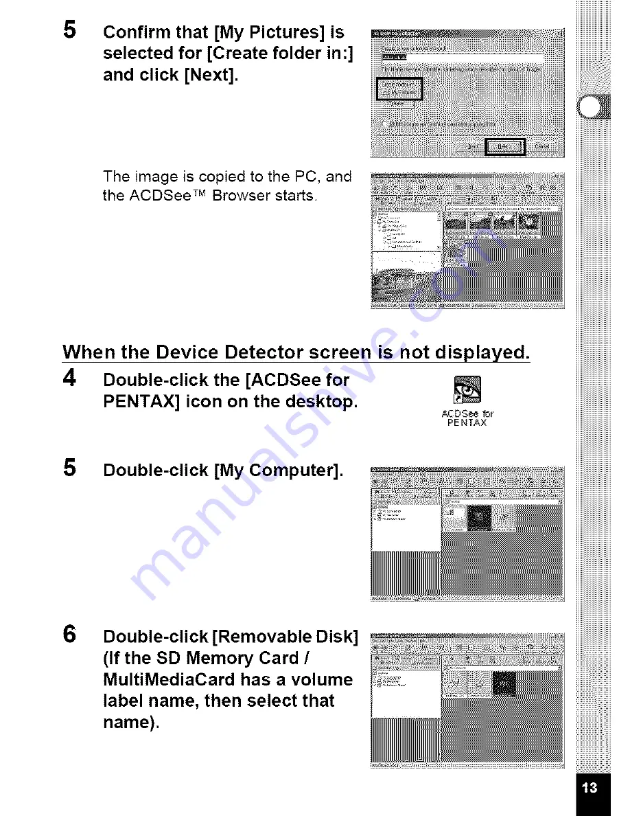 Pentax Optio 555 Connection Manual Download Page 15