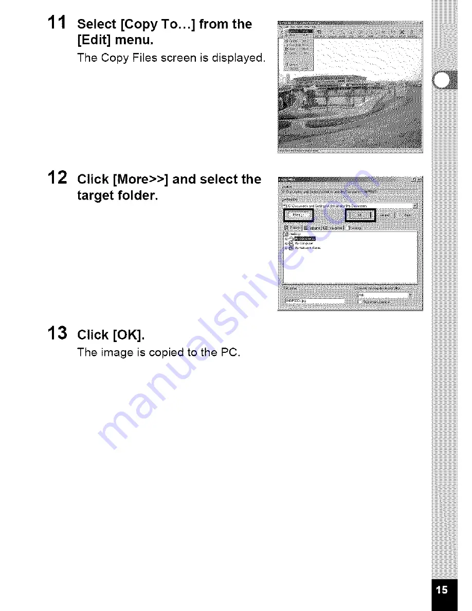 Pentax Optio 555 Connection Manual Download Page 17