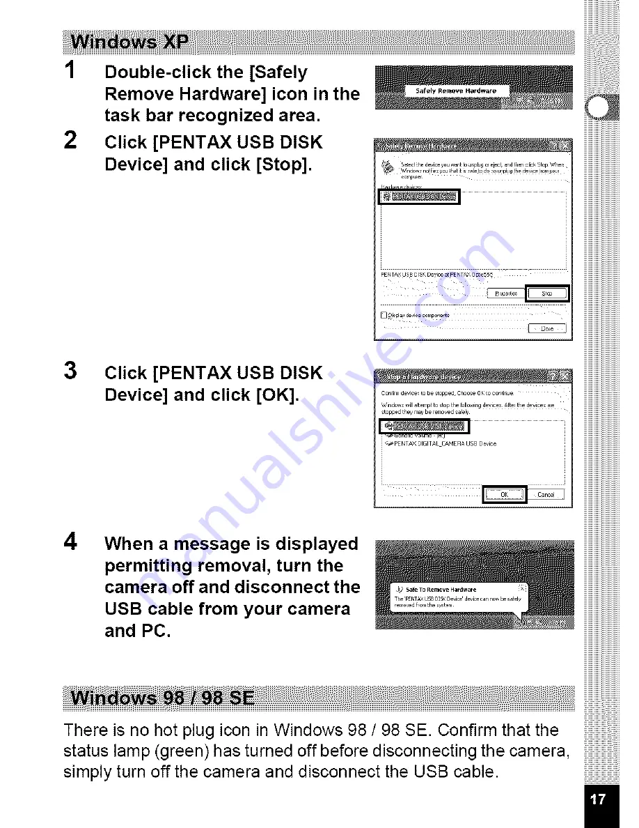 Pentax Optio 555 Connection Manual Download Page 19